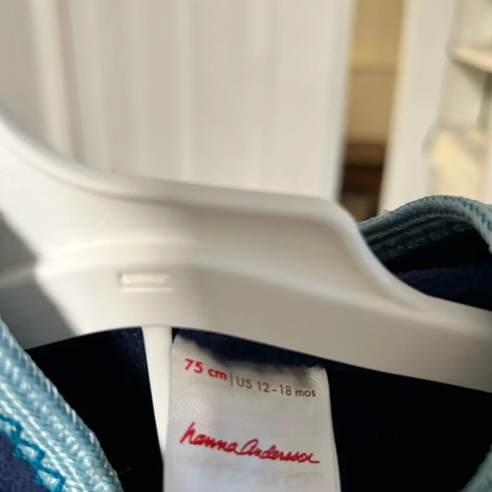 Hanna Andersson Navy Blue Hoodie with Fun Patches - Picture 3 of 3